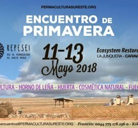 Cartel Encuentro de Primavera REPESEI - 11, 12 y 13 de Mayo - Ecosystem Restoration Camp La Junquera, Caravaca