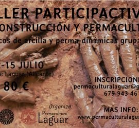Cartel taller bioconstrucción y permacultura 2018