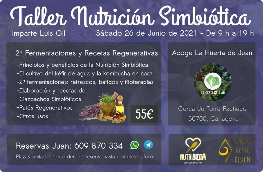 Cartel Taller Nutrición Simbiótica: recetas regenerativas