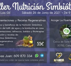 Cartel Taller Nutrición Simbiótica: recetas regenerativas